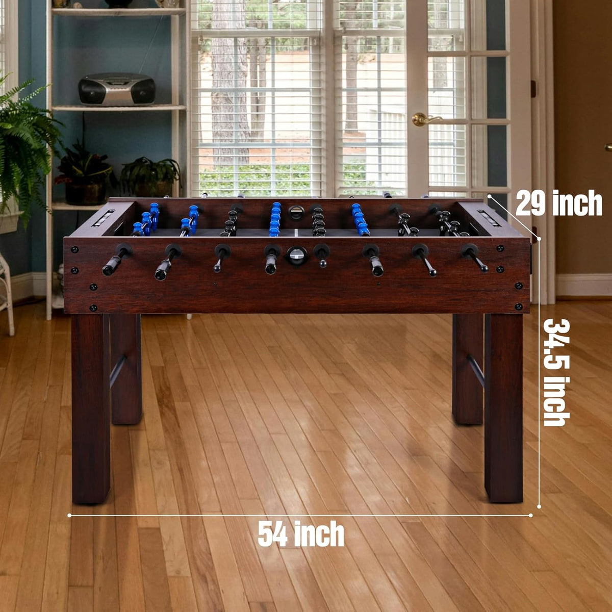 54 Inch Full Size Foosball Table for Home, Soccer Game Table