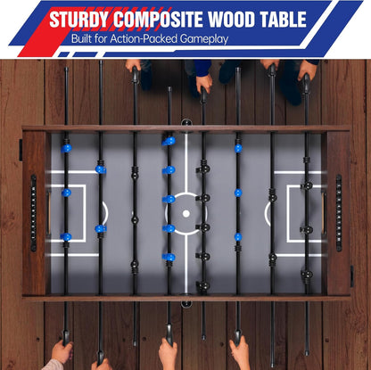 54 Inch Full Size Foosball Table for Home, Soccer Game Table