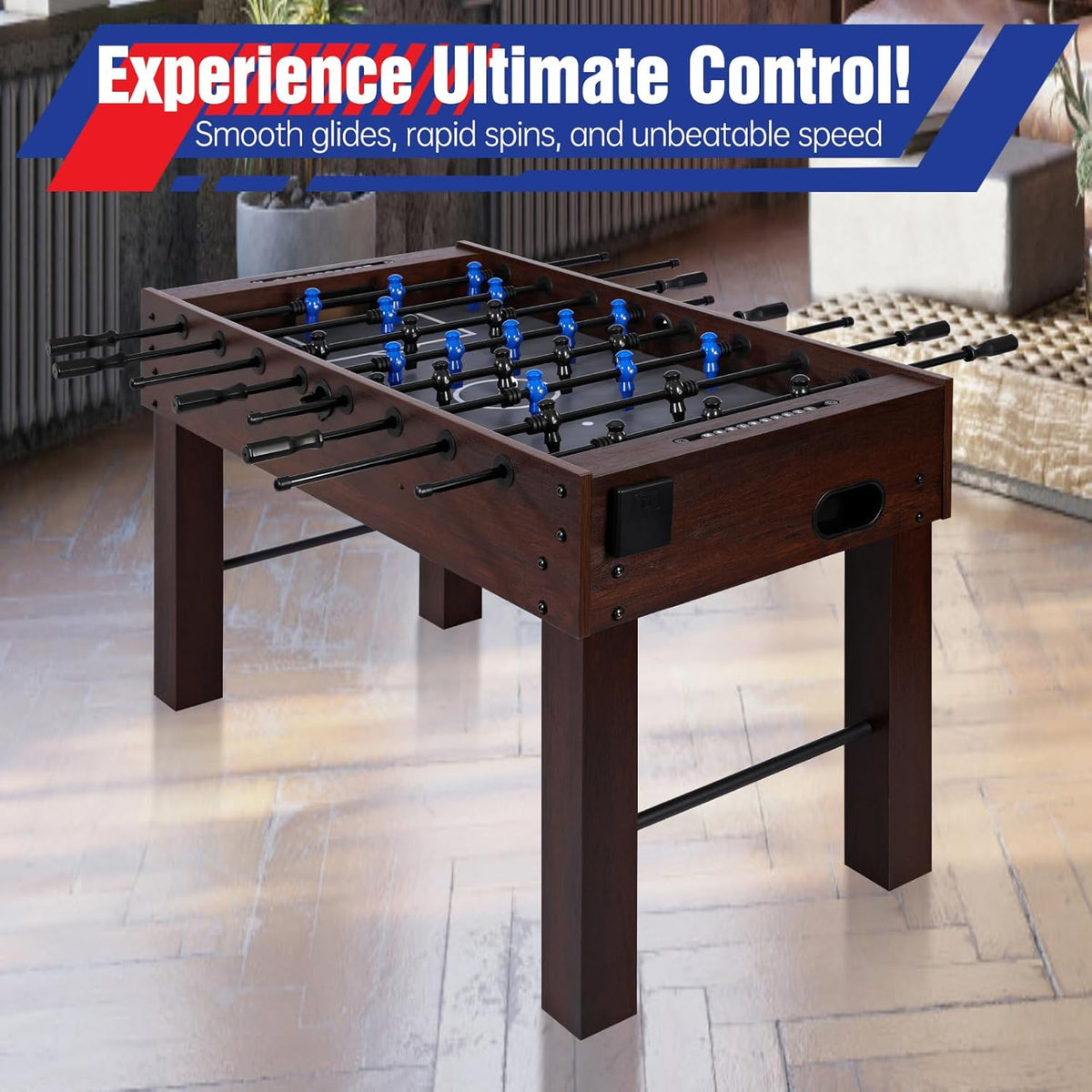 54 Inch Full Size Foosball Table for Home, Soccer Game Table