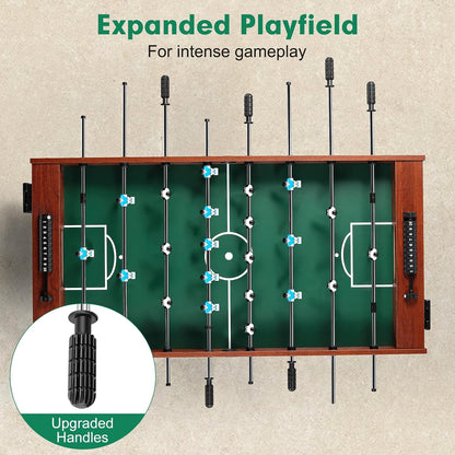 Foosball Table, Competition-Sized 48In and 55In Game Table for Home & Game Room – Includes 2 Balls & 2 Cup Holders – Classic Indoor Soccer Game